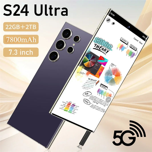 S24 Ultra 7.3HD 5G Smartphone, Snapdragon 8 Gen 3, Android 14, Dual SIM, Global Version.