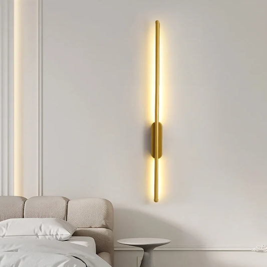 80cm/60cm LED Strip Wall Light, Nordic Style, Full Copper, AC85-265V.